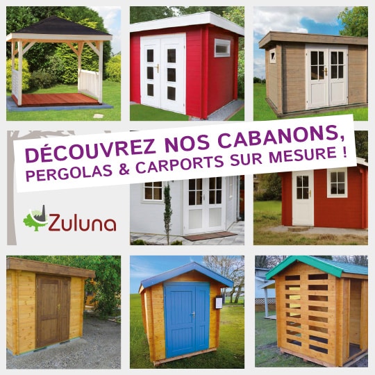 Découvrez nos cabanons, pergolas & carports sur mesure !