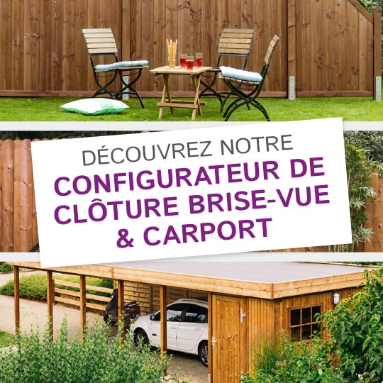 Découvrez notre configurateur de clôture brise-vue et carport